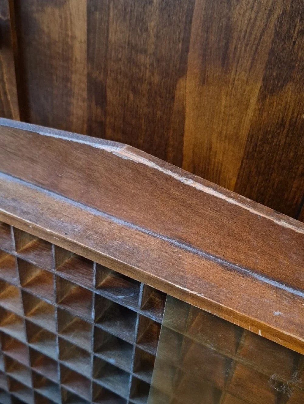 Vintage Wooden Thimble Display Shelf